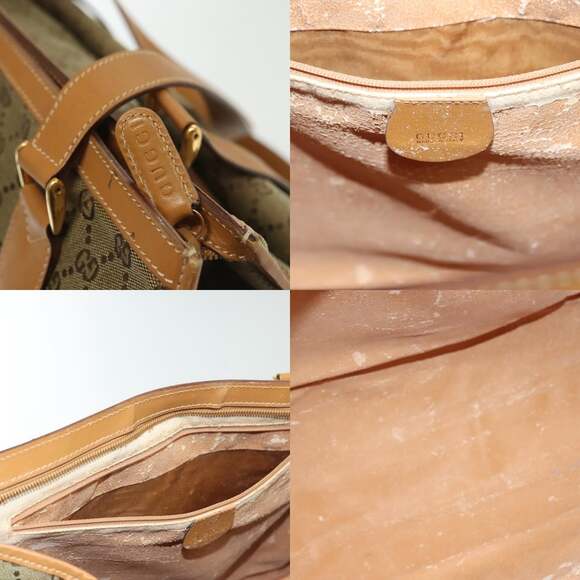 GUCCI GG Canvas Tote Bag Beige Gold - Picture 11 of 12